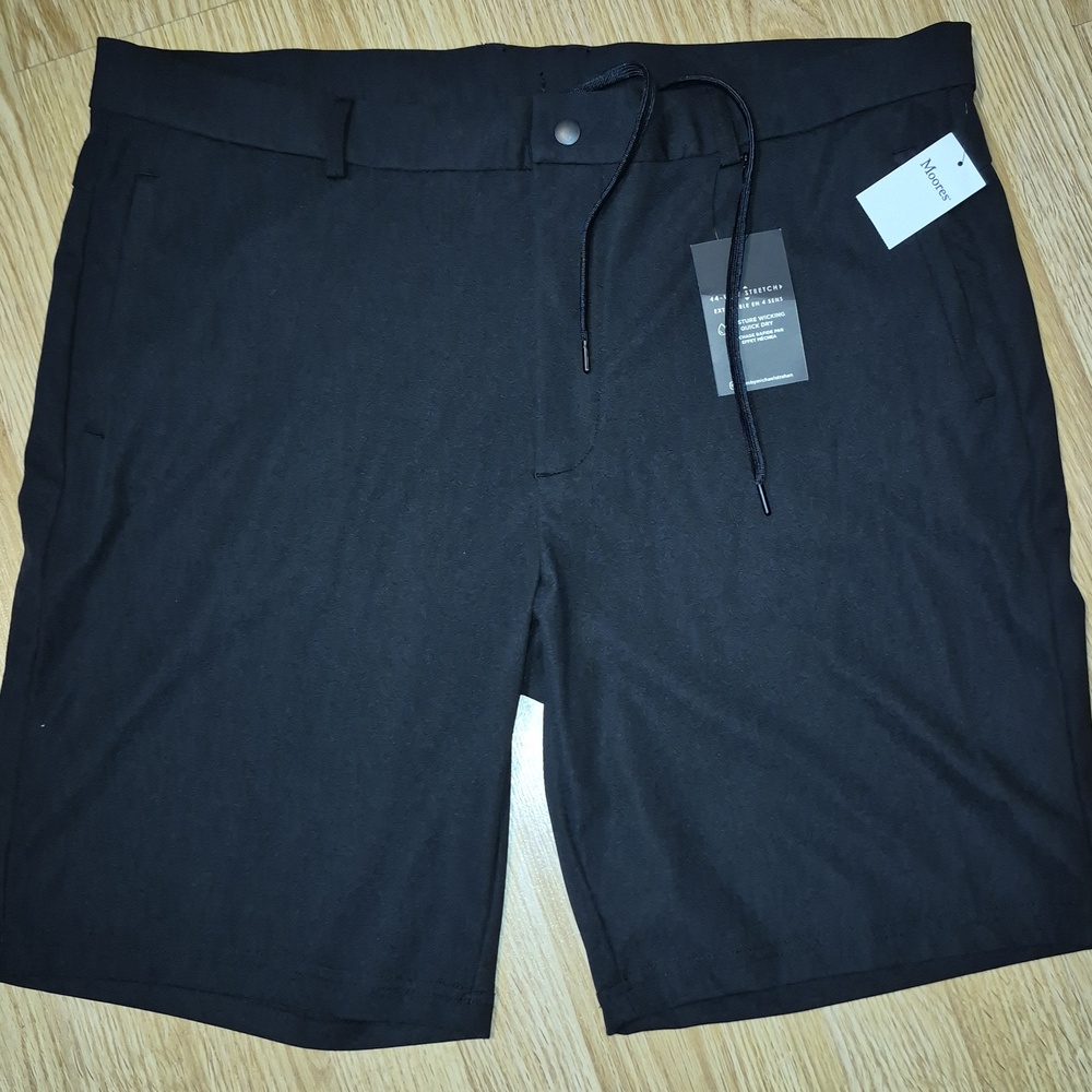 Nwt MSX by MICHAEL STRAHAN For Moores Black Stretch Drawstring Shorts Size XXL